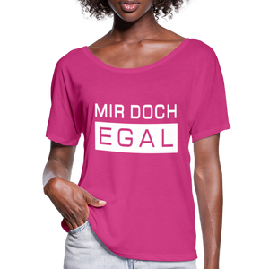 Mir doch Egal - Frauen T-Shirt mit Fledermausärmeln von Bella + Canvas - Anthrazit