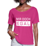 Mir doch Egal - Frauen T-Shirt mit Fledermausärmeln von Bella + Canvas - Fuchsiarot