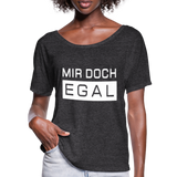 Mir doch Egal - Frauen T-Shirt mit Fledermausärmeln von Bella + Canvas - Anthrazit