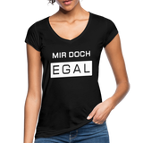 Mir Doch Egal - Frauen Vintage T-Shirt - Schwarz