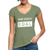 Mir Doch Egal - Frauen Vintage T-Shirt - Oliv