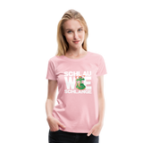 Schlau wie Schlange - Frauen Premium T-Shirt - Hellrosa