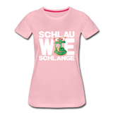 Schlau wie Schlange - Frauen Premium T-Shirt - Hellrosa