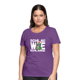 Schlau wie Schlange - Frauen Premium T-Shirt - Lila