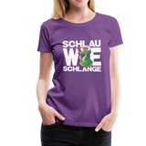 Schlau wie Schlange - Frauen Premium T-Shirt - Lila