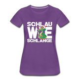 Schlau wie Schlange - Frauen Premium T-Shirt - Lila