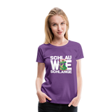 Schlau wie Schlange - Frauen Premium T-Shirt - Lila