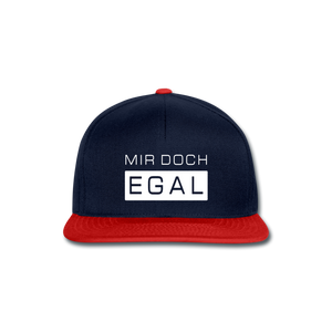 Mir Doch Egal - Snapback Cap - Navy/Rot