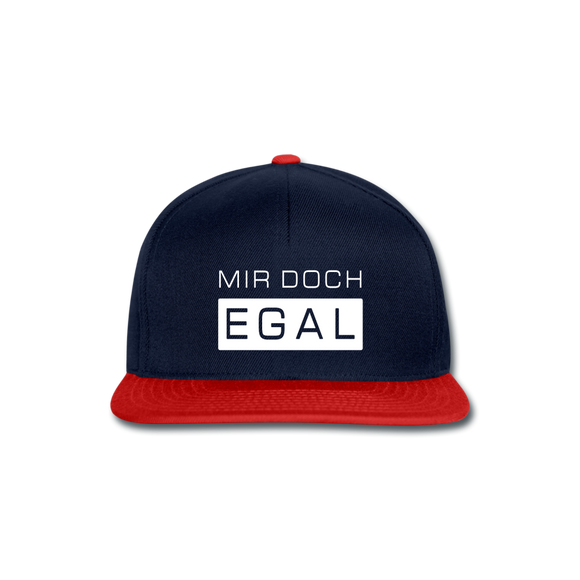 Mir Doch Egal - Snapback Cap - Navy/Rot