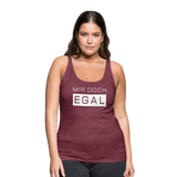 Mir Doch Egal - Frauen Premium Tank Top - Bordeauxrot meliert