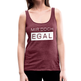 Mir Doch Egal - Frauen Premium Tank Top - Bordeauxrot meliert