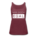 Mir Doch Egal - Frauen Premium Tank Top - Bordeauxrot meliert