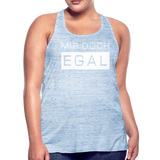 Mir Doch Egal - Federleichtes Frauen Tank Top - Blau meliert