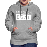 Mir Doch Egal - Frauen Premium Hoodie - Grau meliert