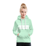 Mir Doch Egal - Frauen Premium Hoodie - helles Mintgrün