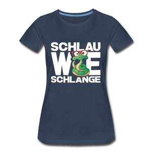 Schlau wie Schlange - Frauen Premium Bio T-Shirt - Schwarz