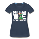 Schlau wie Schlange - Frauen Premium Bio T-Shirt - Navy