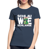 Schlau wie Schlange - Frauen Premium Bio T-Shirt - Navy