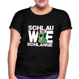 Schlau wie Schlange - Frauen Oversize T-Shirt - Schwarz