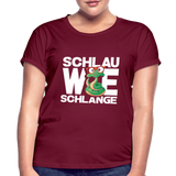 Schlau wie Schlange - Frauen Oversize T-Shirt - Bordeaux