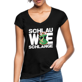 Schlau wie Schlange - Frauen Vintage T-Shirt - Schwarz