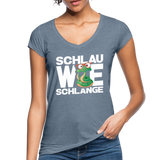 Schlau wie Schlange - Frauen Vintage T-Shirt - Vintage Denim