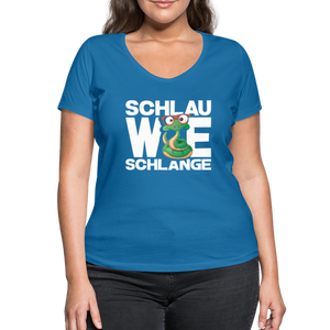 Schlau wie Schlange - Frauen Bio-T-Shirt mit V-Ausschnitt von Stanley & Stella - Schwarz