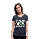 Schlau wie Schlange - Frauen Bio-T-Shirt mit V-Ausschnitt von Stanley & Stella - Navy