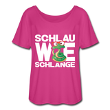 Schlau wie Schlange - Frauen T-Shirt mit Fledermausärmeln von Bella + Canvas - Fuchsiarot