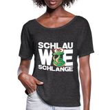 Schlau wie Schlange - Frauen T-Shirt mit Fledermausärmeln von Bella + Canvas - Anthrazit