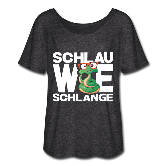 Schlau wie Schlange - Frauen T-Shirt mit Fledermausärmeln von Bella + Canvas - Anthrazit