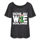 Schlau wie Schlange - Frauen T-Shirt mit Fledermausärmeln von Bella + Canvas - Anthrazit