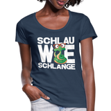 Schlau wie Schlange - Frauen T-Shirt mit U-Ausschnitt - Navy