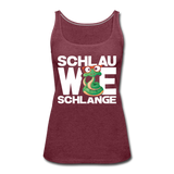 Schlau wie Schlange - Frauen Premium Tank Top - Bordeauxrot meliert