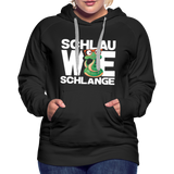 Schlau wie Schlange - Frauen Premium Hoodie - Schwarz