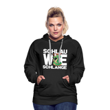 Schlau wie Schlange - Frauen Premium Hoodie - Schwarz