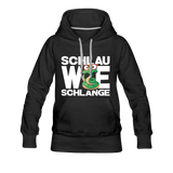 Schlau wie Schlange - Frauen Premium Hoodie - Schwarz