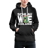 Schlau wie Schlange - Frauen Premium Hoodie - Schwarz