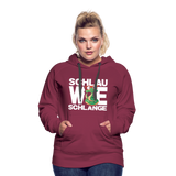 Schlau wie Schlange - Frauen Premium Hoodie - Bordeaux