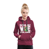 Schlau wie Schlange - Frauen Premium Hoodie - Bordeaux