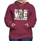 Schlau wie Schlange - Frauen Premium Hoodie - Bordeaux