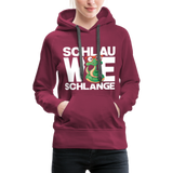 Schlau wie Schlange - Frauen Premium Hoodie - Bordeaux