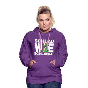 Schlau wie Schlange - Frauen Premium Hoodie - Jeansblau