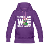 Schlau wie Schlange - Frauen Premium Hoodie - Purple