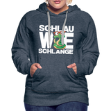 Schlau wie Schlange - Frauen Premium Hoodie - Jeansblau