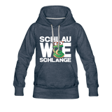 Schlau wie Schlange - Frauen Premium Hoodie - Jeansblau