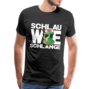 Schlau wie Schlannge - Männer Premium T-Shirt - Bordeauxrot meliert