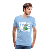 Schlau wie Schlannge - Männer Premium T-Shirt - Sky