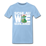 Schlau wie Schlannge - Männer Premium T-Shirt - Sky