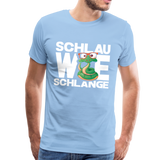 Schlau wie Schlannge - Männer Premium T-Shirt - Sky